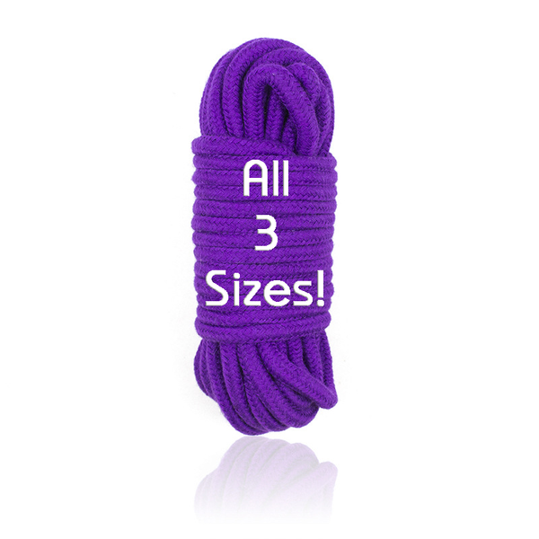 Set of 3 BDSM Cotton Shibari Rope Restraints - Multiple Colours Available