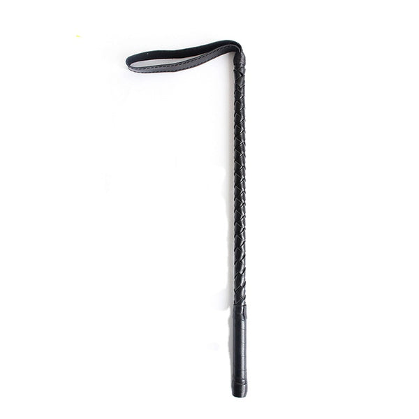 Faux Braided Leather Riding Crop - 45cm