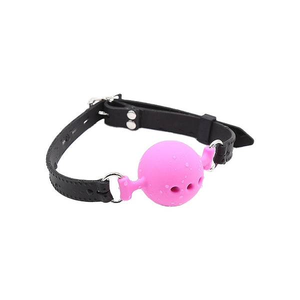 Ball Gag Large with Air Hole and Adjustable Strap - 3 Colours Available
