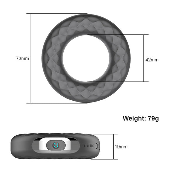 USB Rechargeable Vibrating Silicone Cock Ring