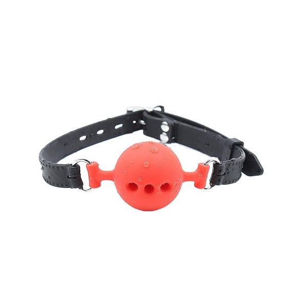 Ball Gag Large with Air Hole and Adjustable Strap - 3 Colours Available